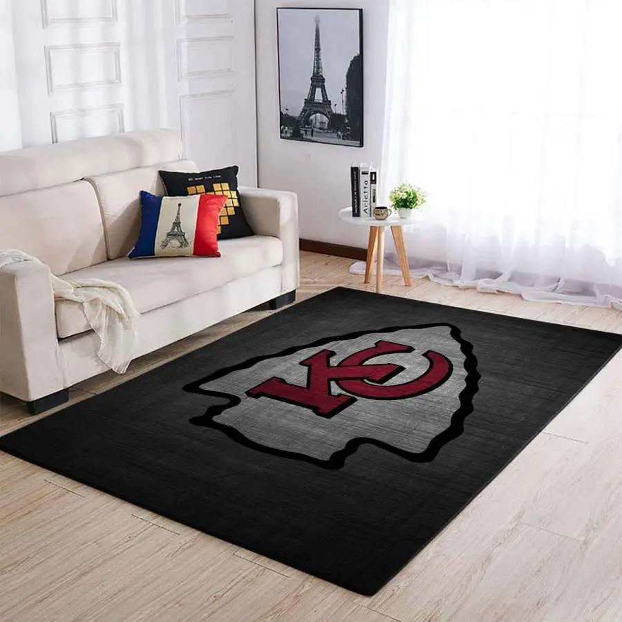 Nfl team kansas city chiefs football homebeautyus rug regtangle carpet 3 Rectangle Rug