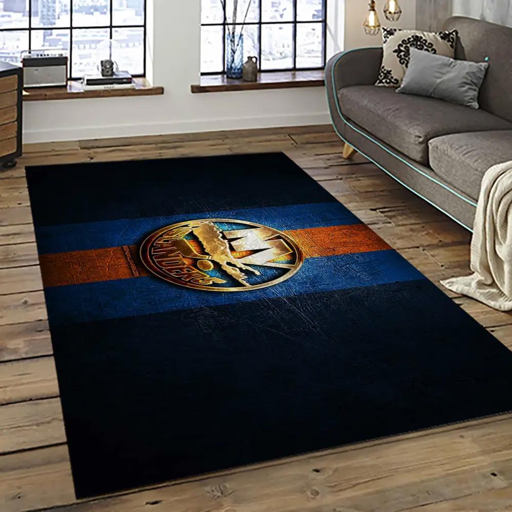 Nhl new york islanders hockey team logo sport carpet rectangle area rug for living room nyi103 Rectangle Rug