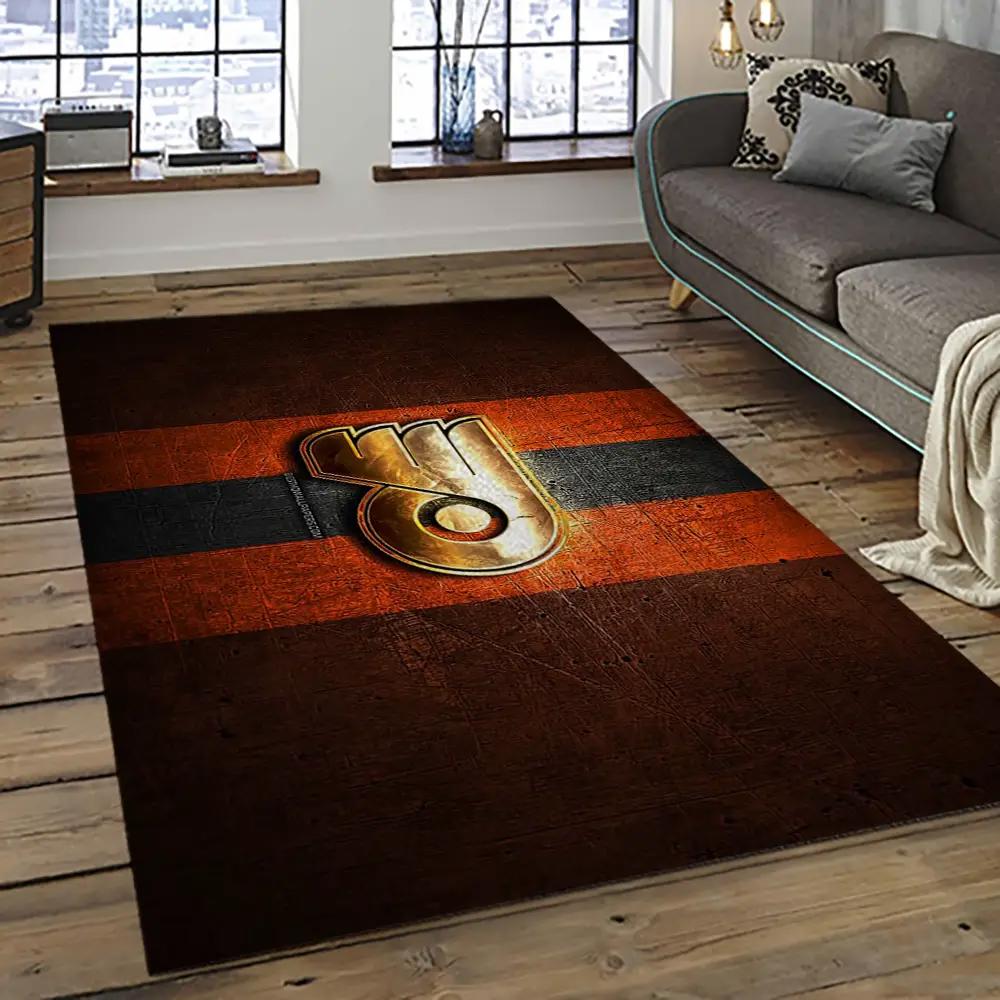 Nhl philadelphia flyers hockey team logo sport carpet rectangle area rug for living room pf56 Rectangle Rug