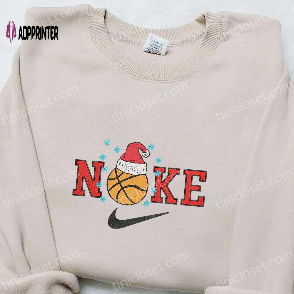 Nike christmas embroidered sweatshirt: cartoon shirt best gift ideas Embroidered Shirt