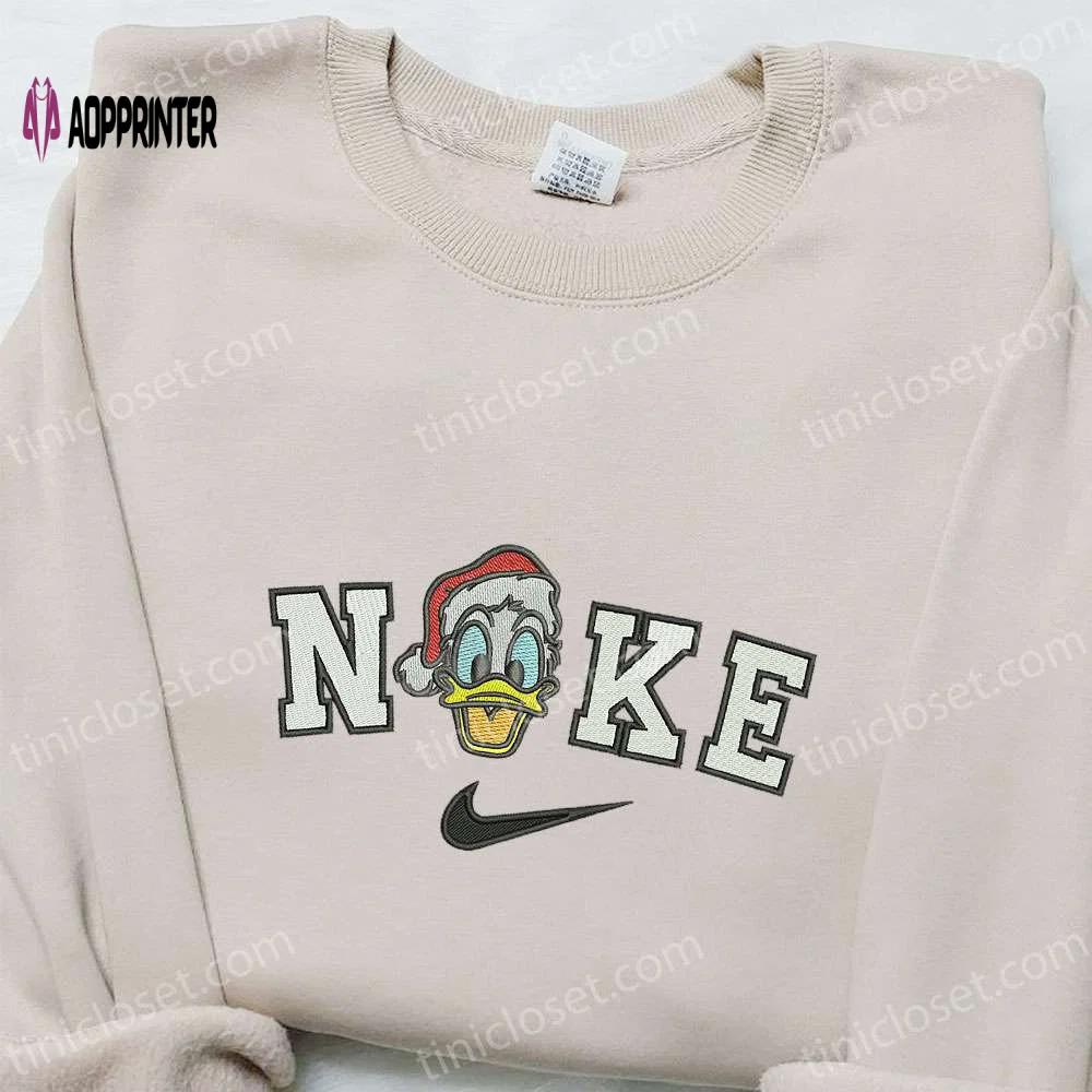 Nike christmas x donald duck sweatshirt: disney embroidered shirt best gift ideas Embroidered Shirt