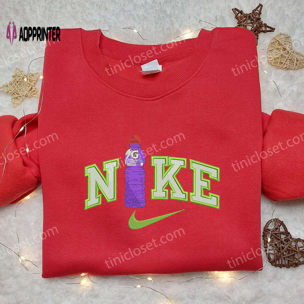 Nike embroidered shirt: custom gift for son bottle design Embroidered Shirt