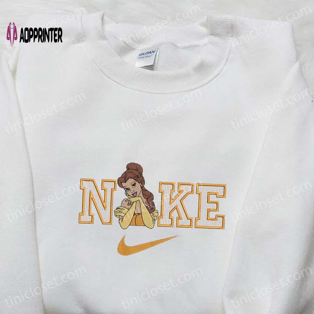 Nike x belle princess beauty & the beast embroidered sweatshirt: disney hoodie & inspired shirt Embroidered Shirt