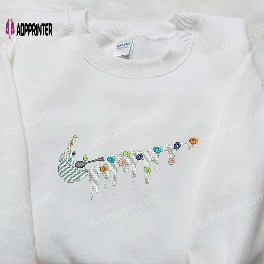 Nike x cereal bowl embroidered sweatshirt & custom shirt: unique favorites! Embroidered Shirt