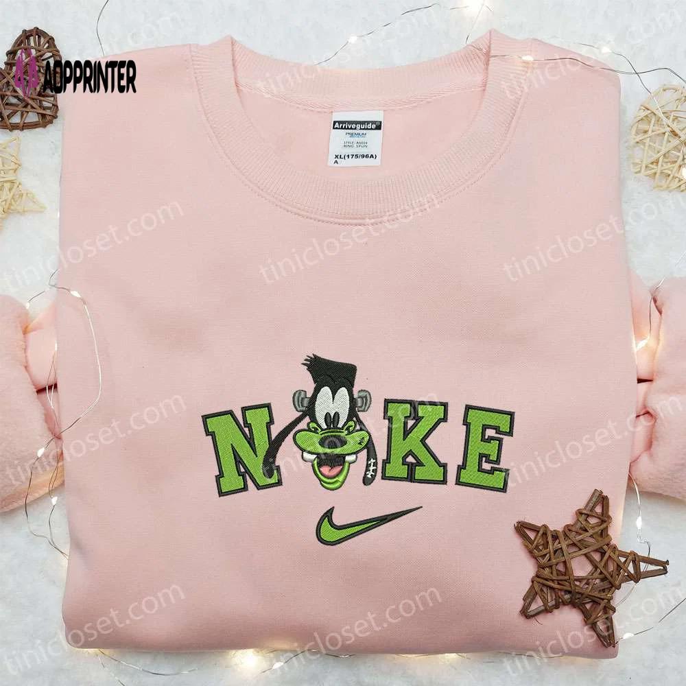 Nike x goofy halloween frankenstein embroidered shirt disney inspired halloween tee Embroidered Shirt