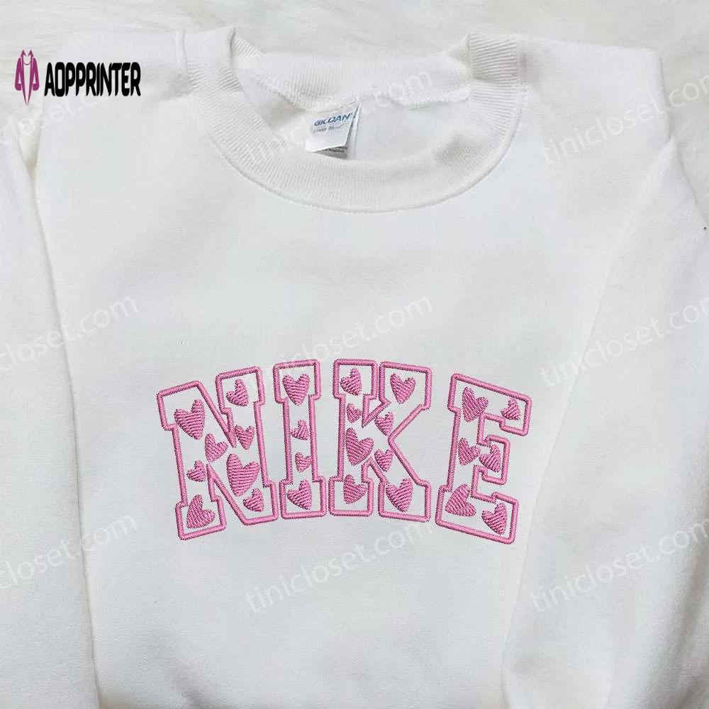 Nike x love pattern embroidered shirt: best valentine’s day gift idea Embroidered Shirt