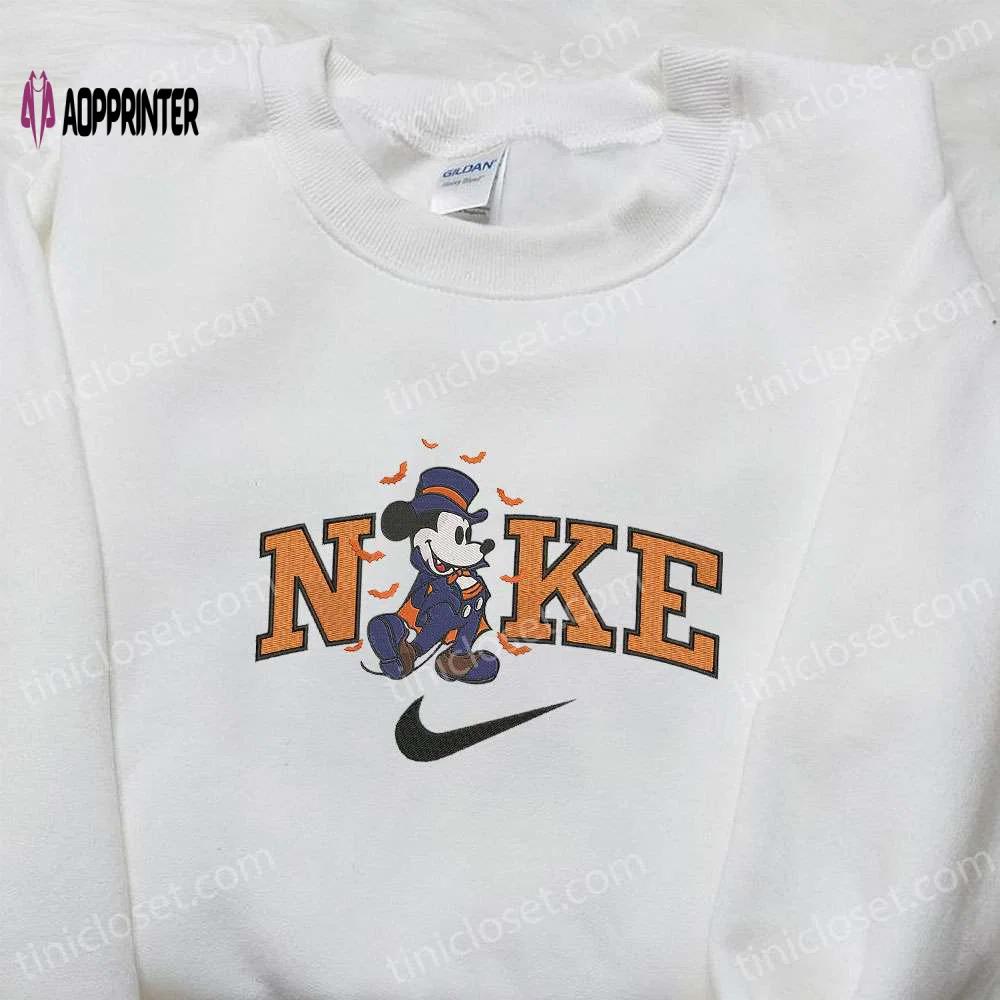Nike x mickey halloween embroidered sweatshirt & hoodie: adorable disney shirt Embroidered Shirt