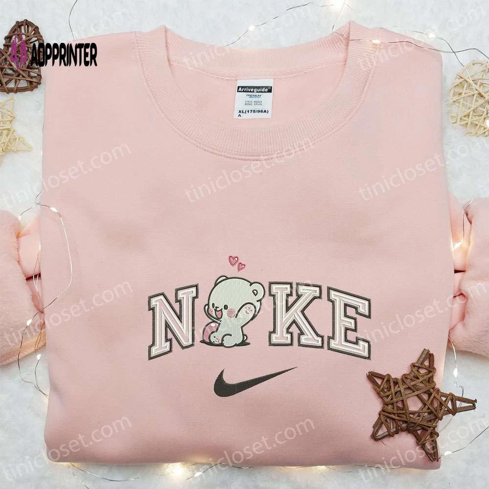 Nike x milk bear love embroidered sweatshirt milk and mocha shirt – best gift ideas Embroidered Shirt