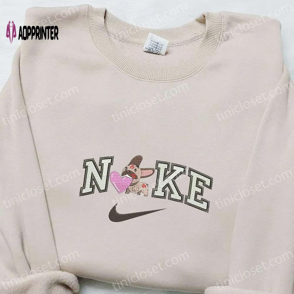 Nike x mugsy valentine’s shirt & hoodie heart embroidery – best gift ideas Embroidered Shirt