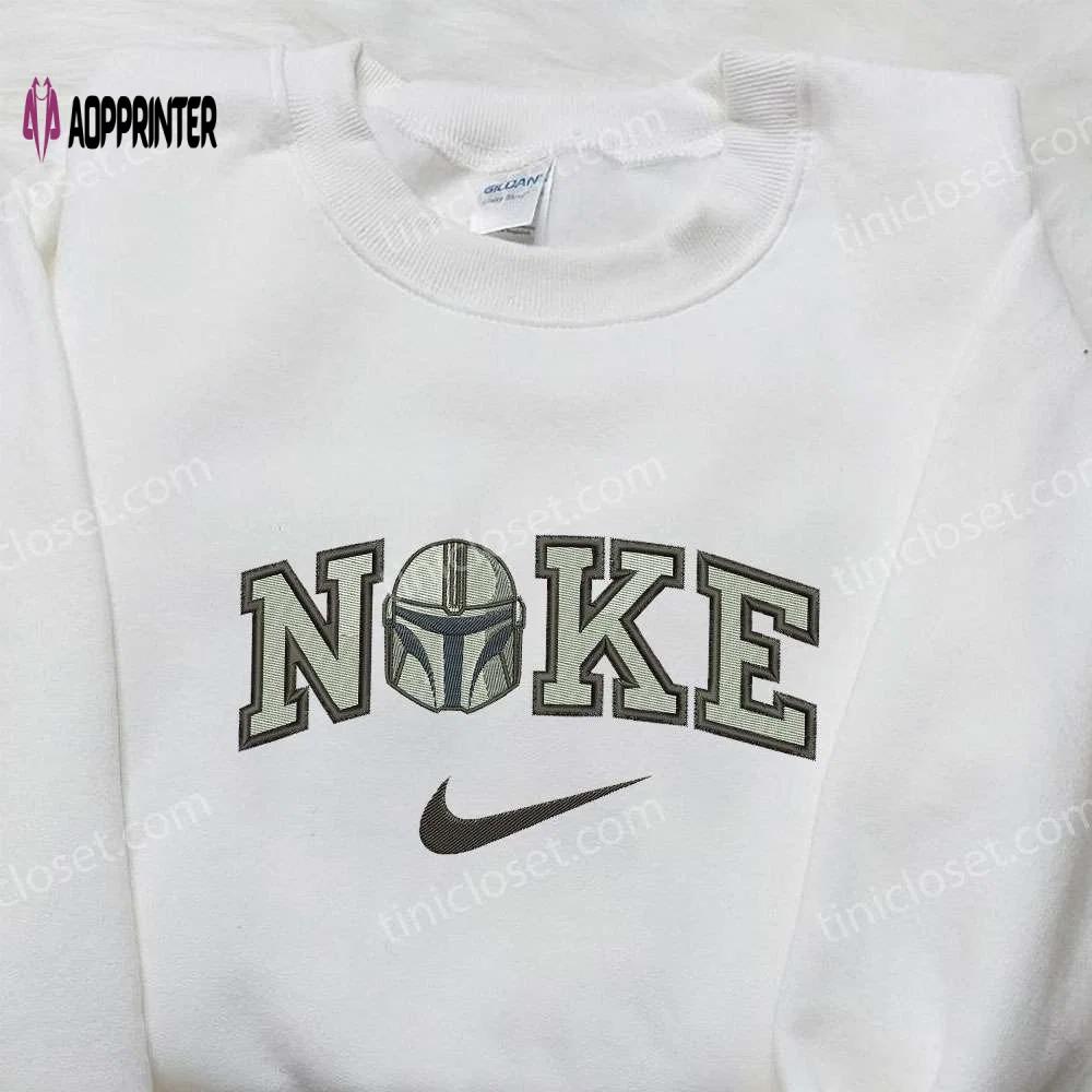 Nike x star wars helmet embroidered shirt – movie inspired tee for fans Embroidered Shirt