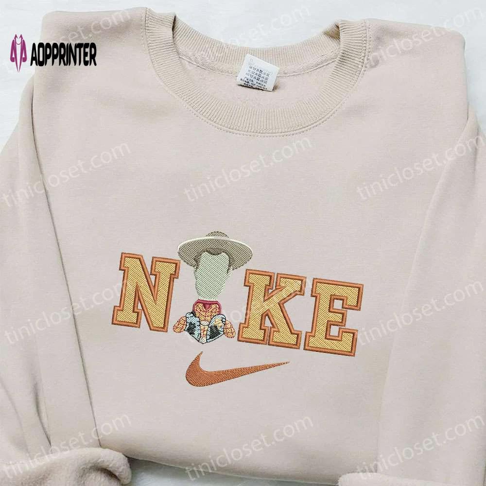 Nike x woody cartoon embroidered shirt & disney characters hoodie: best family gift ideas Embroidered Shirt