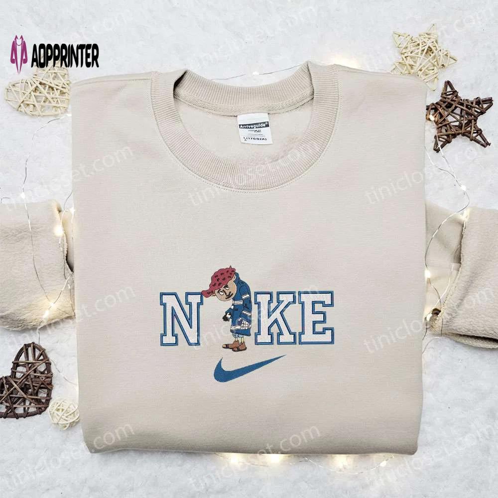Nike x wybie lovat embroidered sweatshirt: coraline horror movie shirt perfect halloween gift Embroidered Shirt