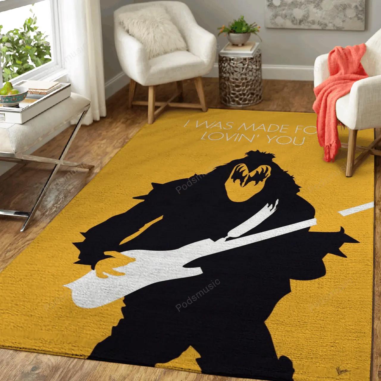 No024 my kiss minimal music artwork minimal music artworks art for fans area rug living room carpet rug regtangle carpet floor decor home decor Rectangle Rug