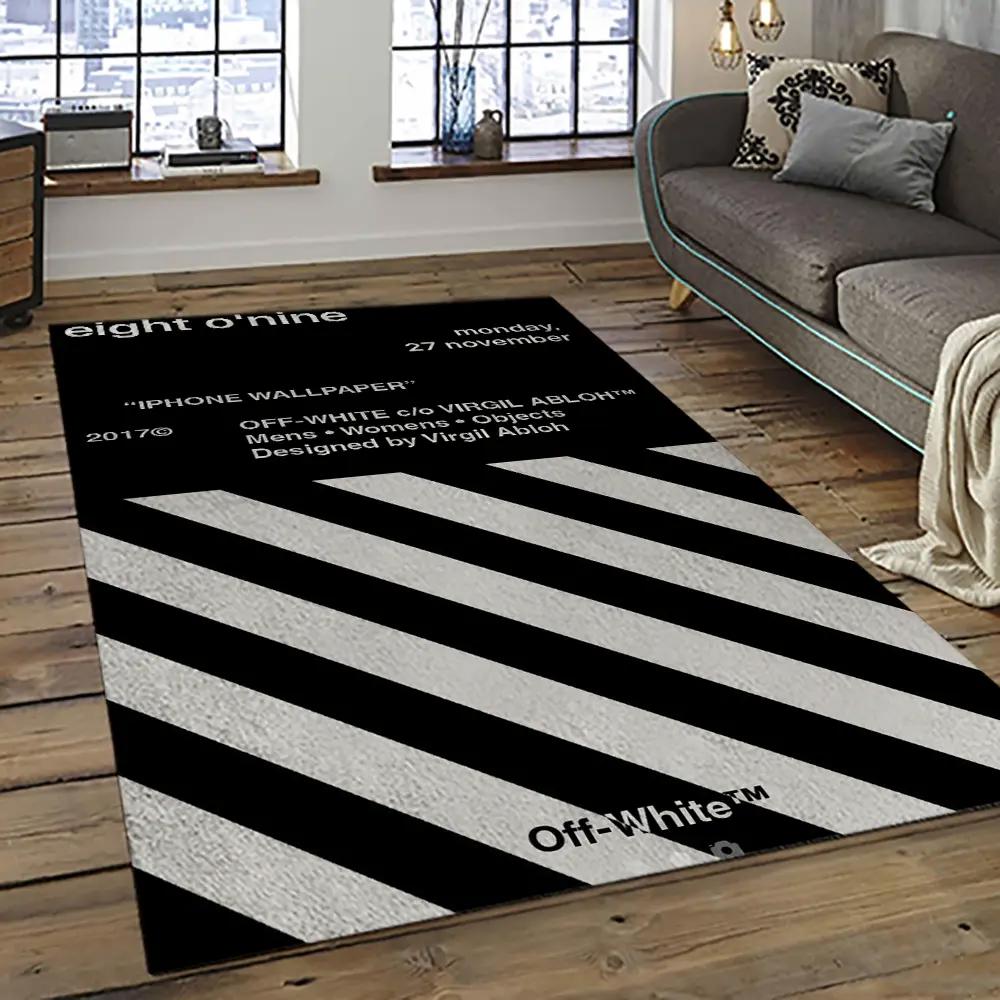 Off white fashion carpet rectangle area rug for living room bedroom decor owt7 Rectangle Rug