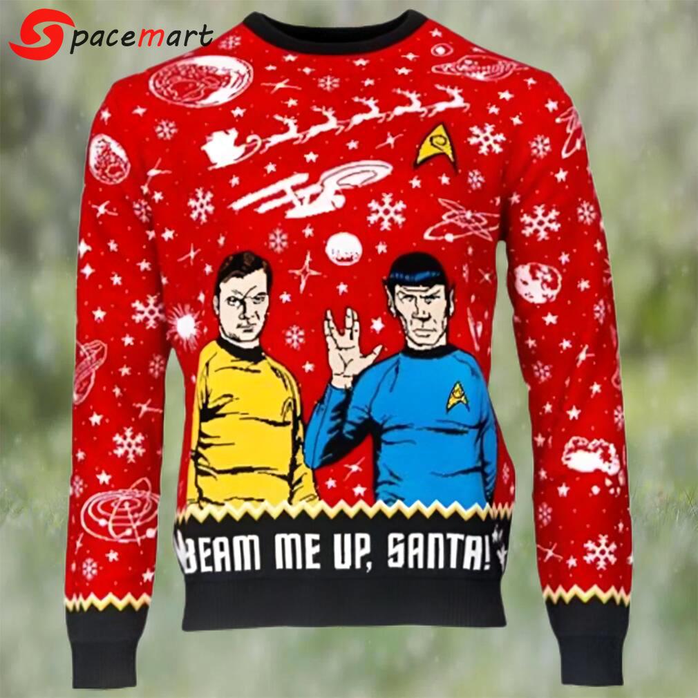 Official star trek beam me up, santa ugly christmas sweater Christmas Ugly Sweater