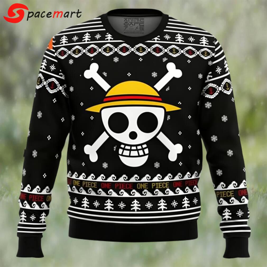 One piece straw hat pirates christmas ugly christmas sweater Christmas Ugly Sweater