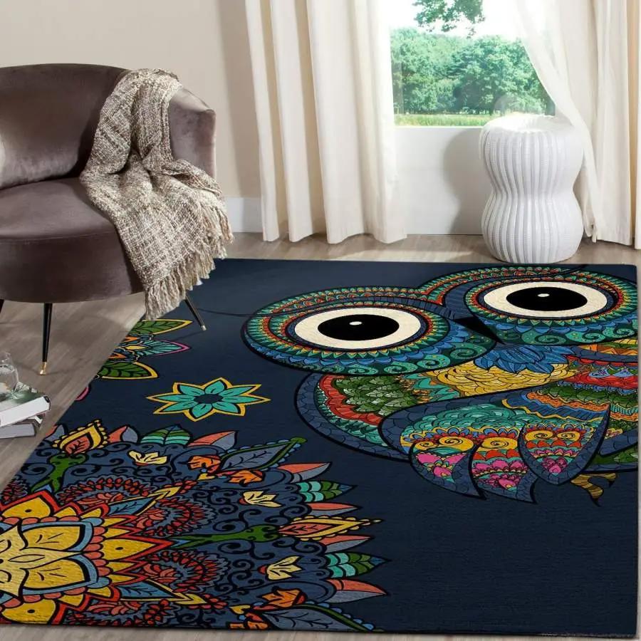 Owl area rug living room rug home decor home decor bedroom living room decor Rectangle Rug