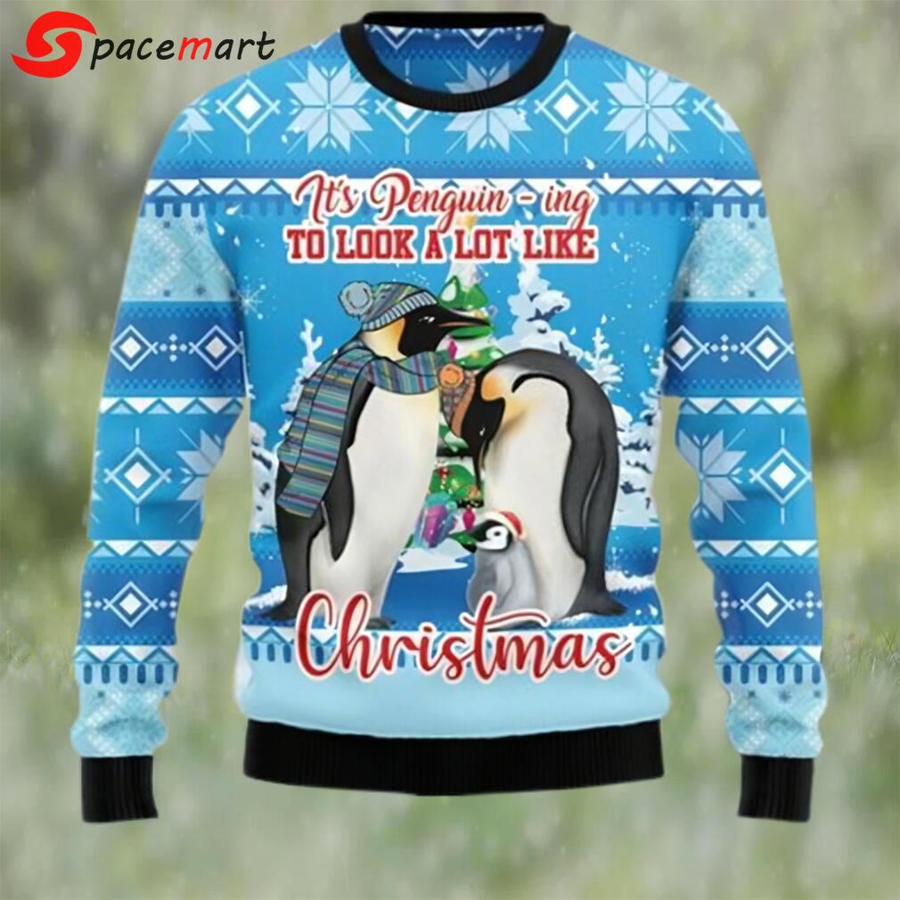 Penguin family ugly christmas holiday sweater Christmas Ugly Sweater