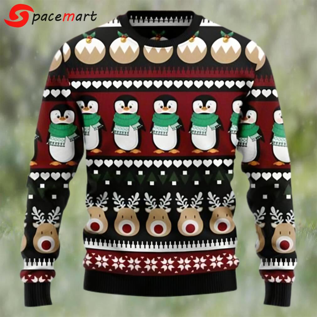 Penguin group reindeer best gift ugly christmas sweater Christmas Ugly Sweater