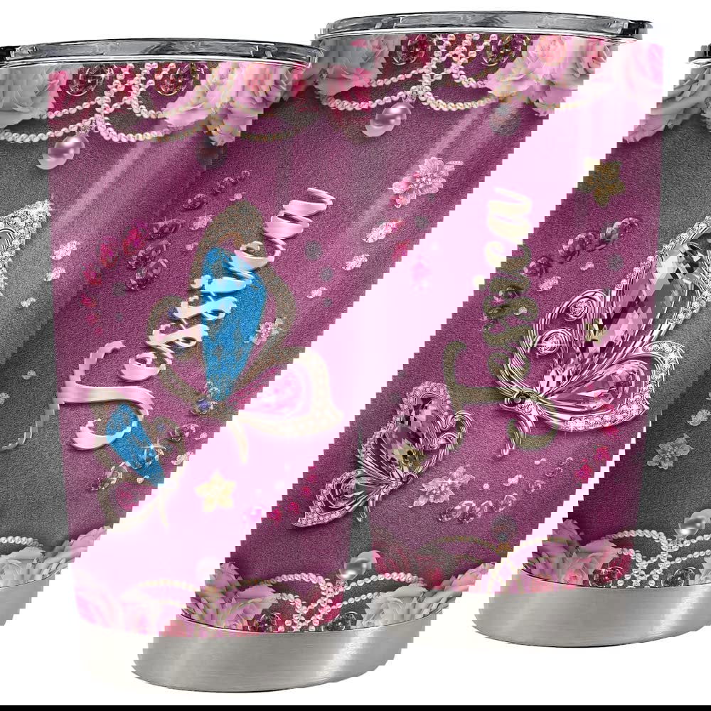 Personalized butterfly tumbler coffee jewelry style Personalized Tumbler