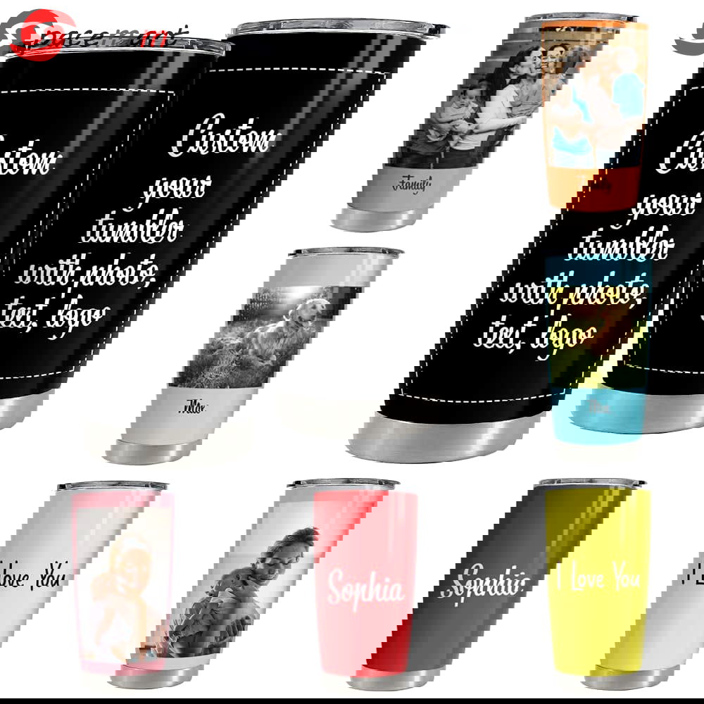 Personalized couple tumbler custom with picture text logo for boy girl Personalized Tumbler