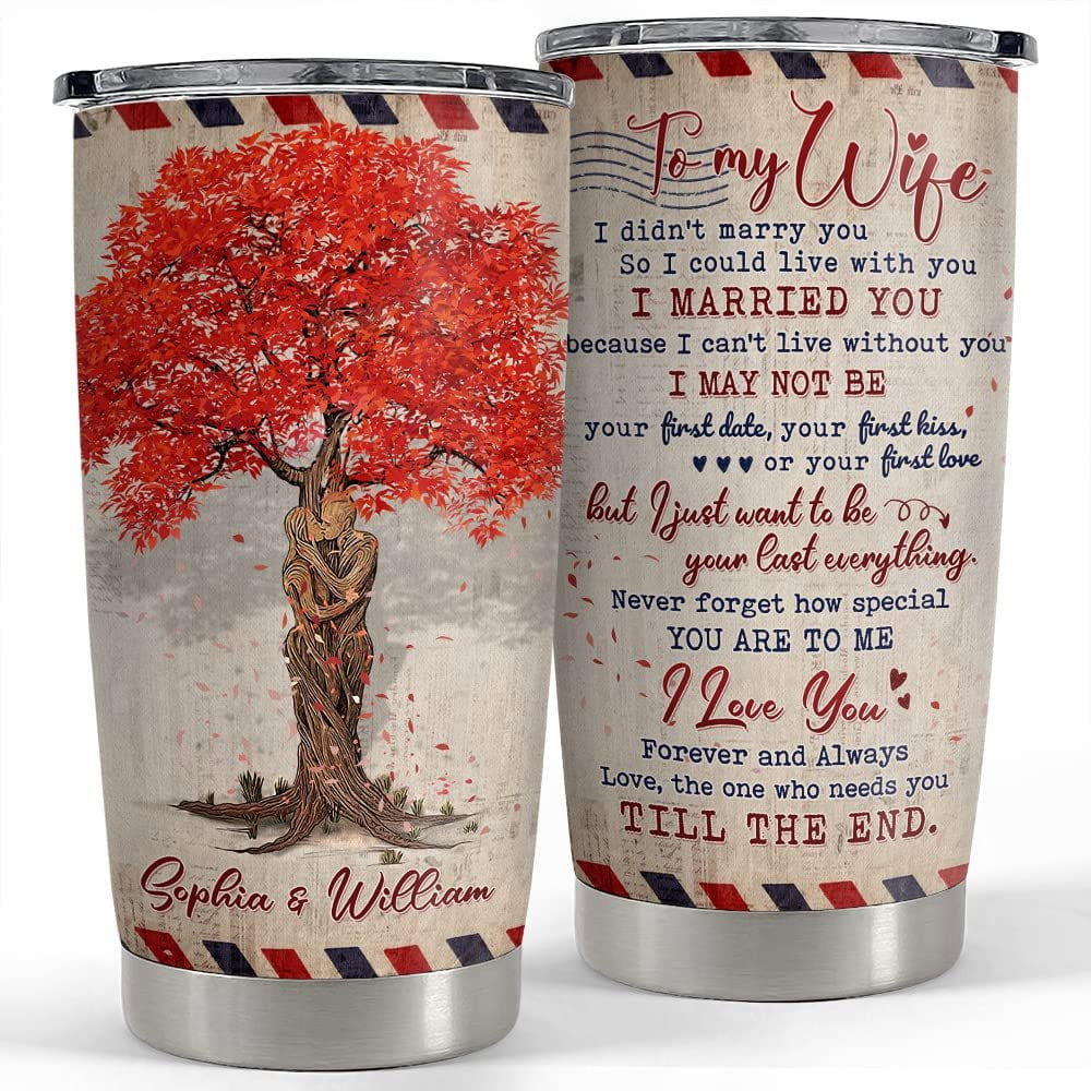 Personalized couple tumbler letter to my wife from husband gift Personalized Tumbler