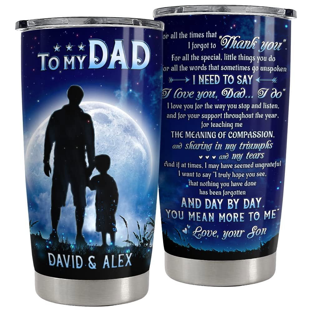 Personalized dad tumbler dad and son gift on father day best gift Personalized Tumbler
