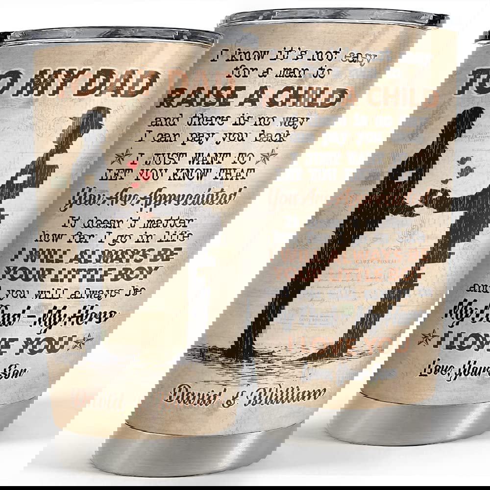 Personalized dad tumbler to my dad from son father day gift Personalized Tumbler