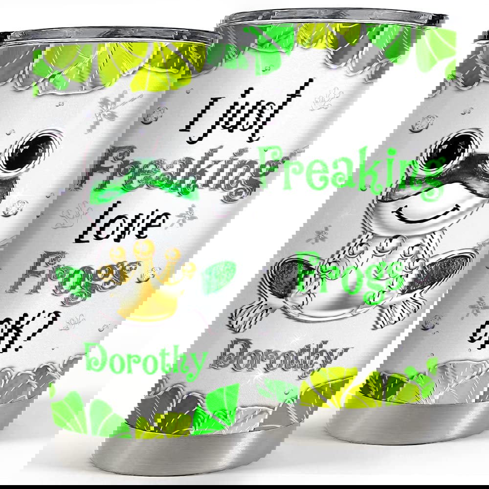 Personalized frog tumbler cute drinking cup jewelry style best gift Personalized Tumbler
