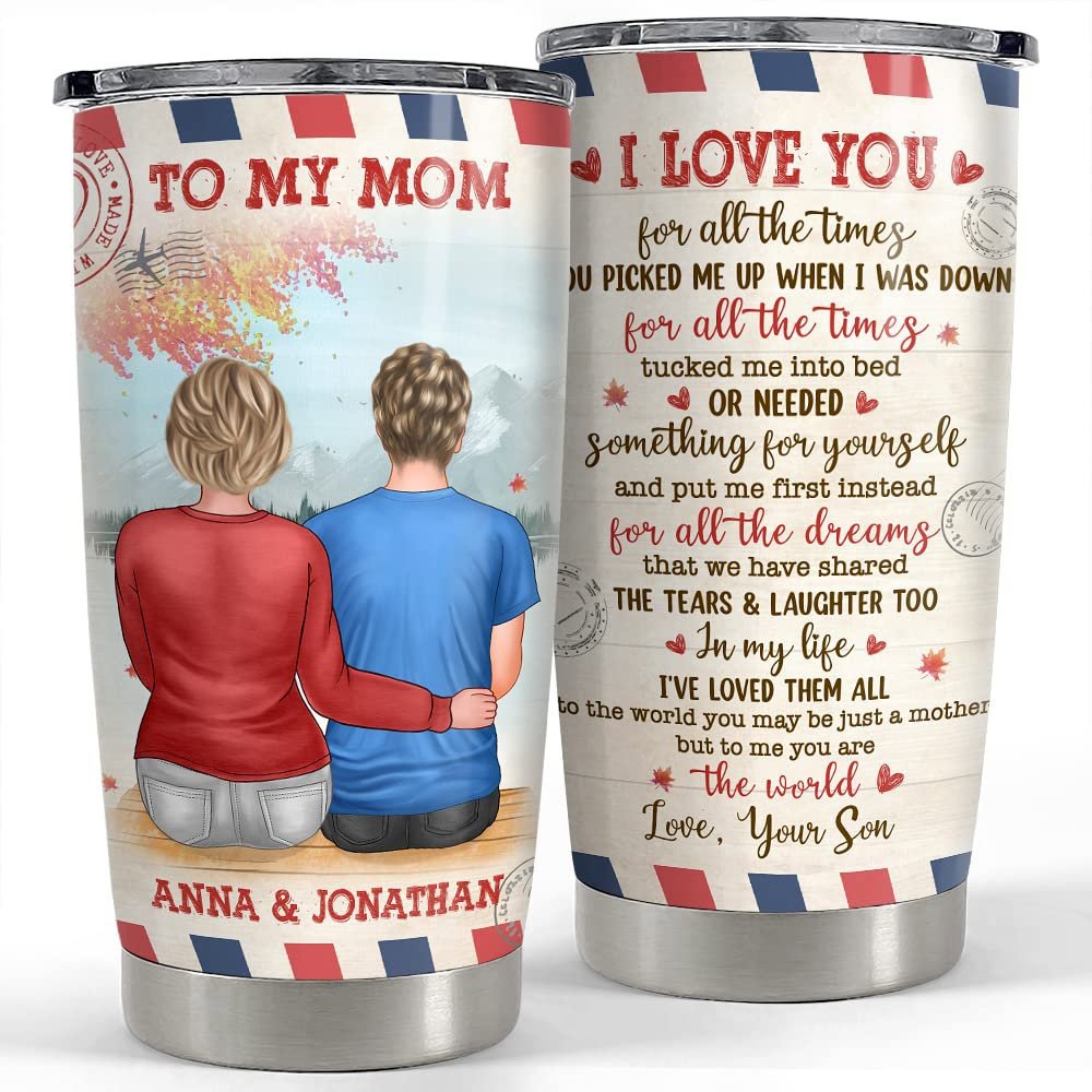 Personalized mom tumbler letter to mother from son best gift for mama Personalized Tumbler