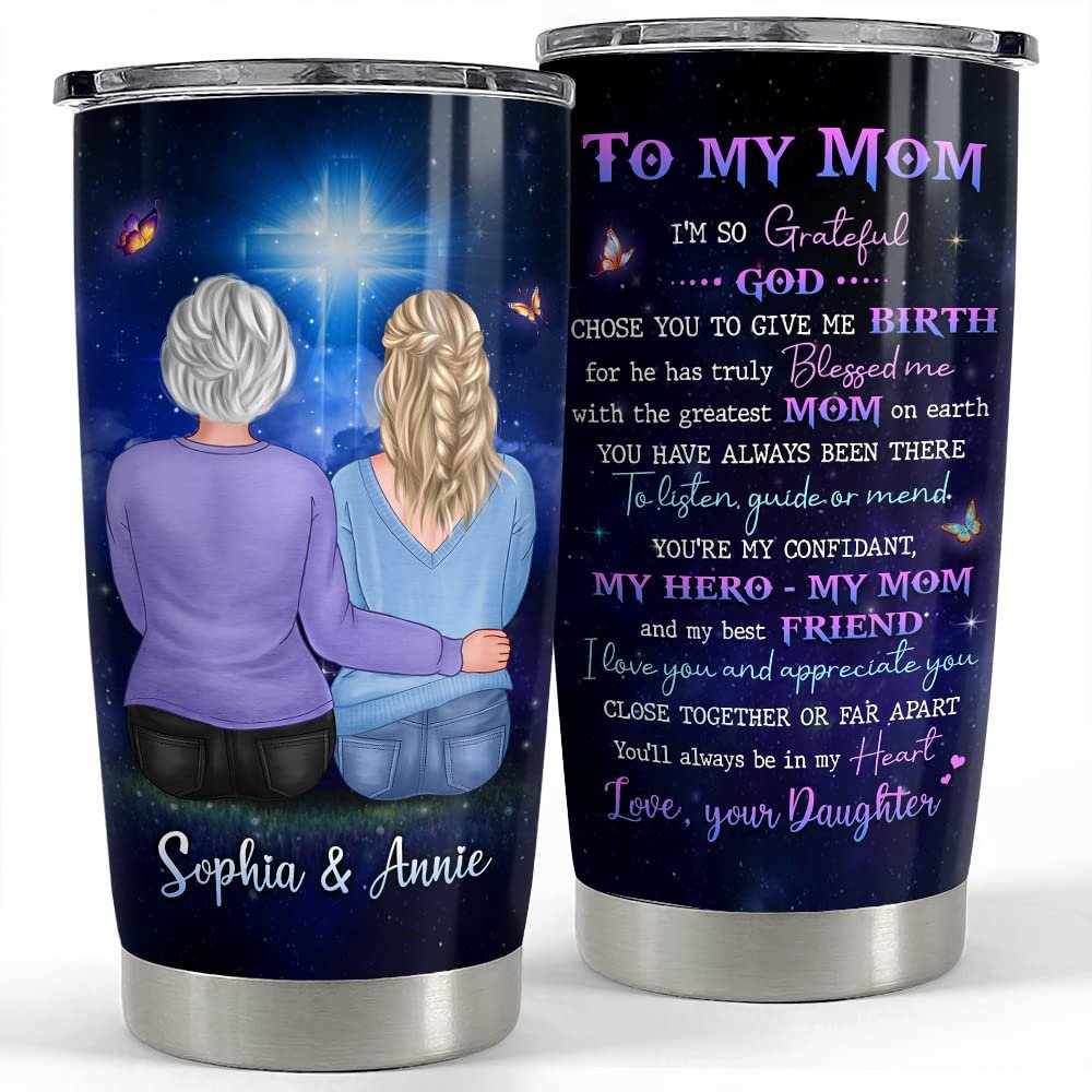 Personalized mom tumbler mother and daughter for my mom best gift Personalized Tumbler