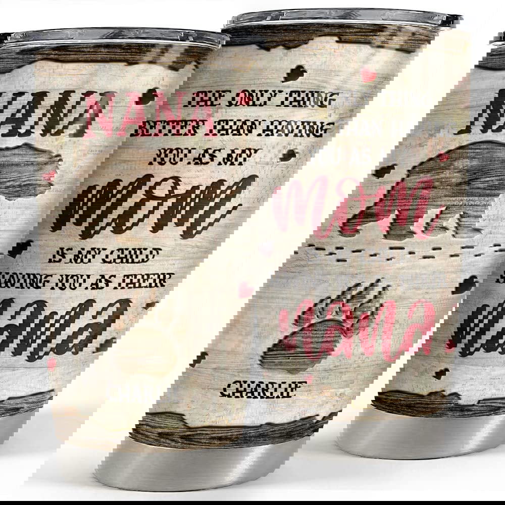 Personalized nana bear tumbler custom kids for nana mimi grandma Personalized Tumbler