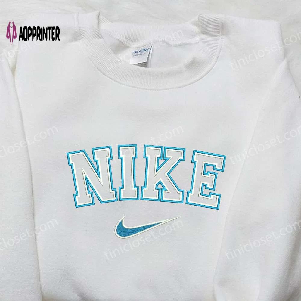 Personalized nike embroidered sweatshirt: unique gift for family Embroidered Shirt
