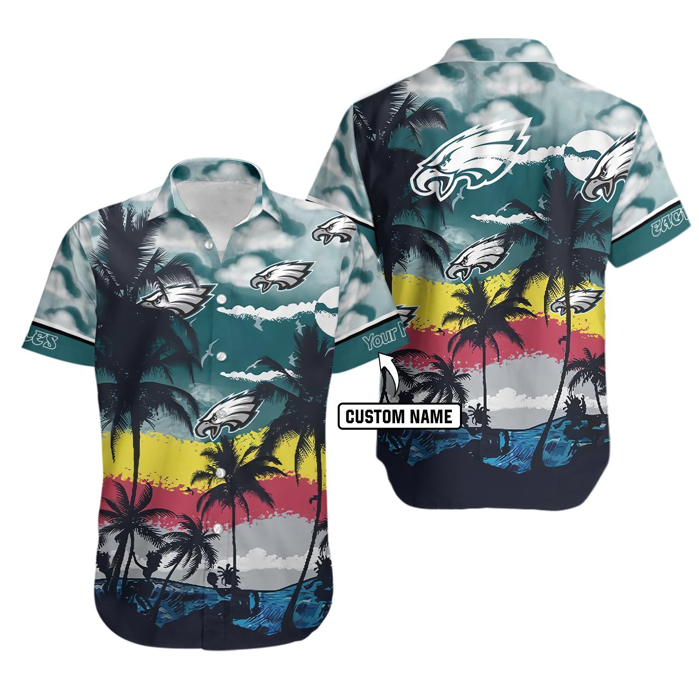 Personalized philadelphia eagles hawaiian shirt Hawaii Shirt Shorts & Flip Flops