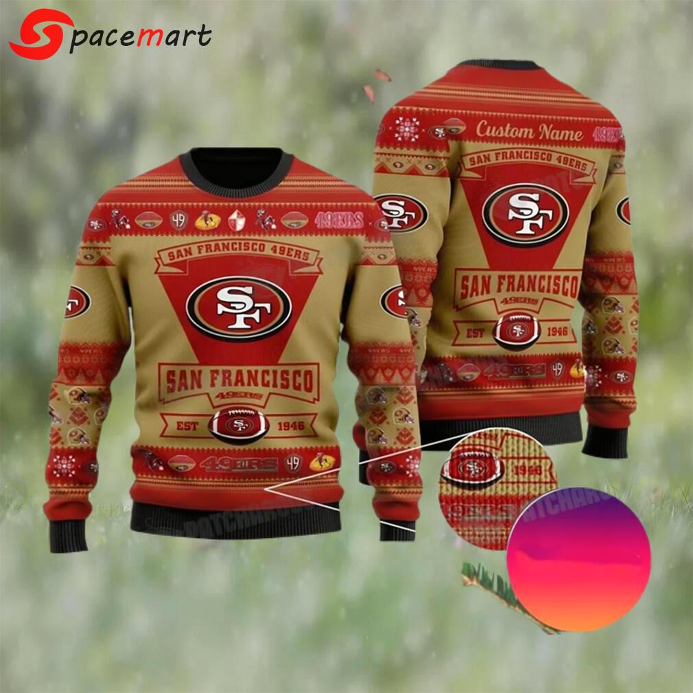 Personalized san francisco nfl est 1946 ugly christmas sweater 49ers gifts Christmas Ugly Sweater