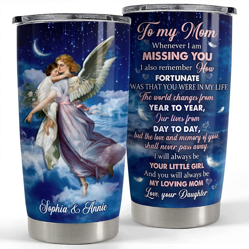 Personalized to my mom tumbler memorial from daughter son Personalized Tumbler