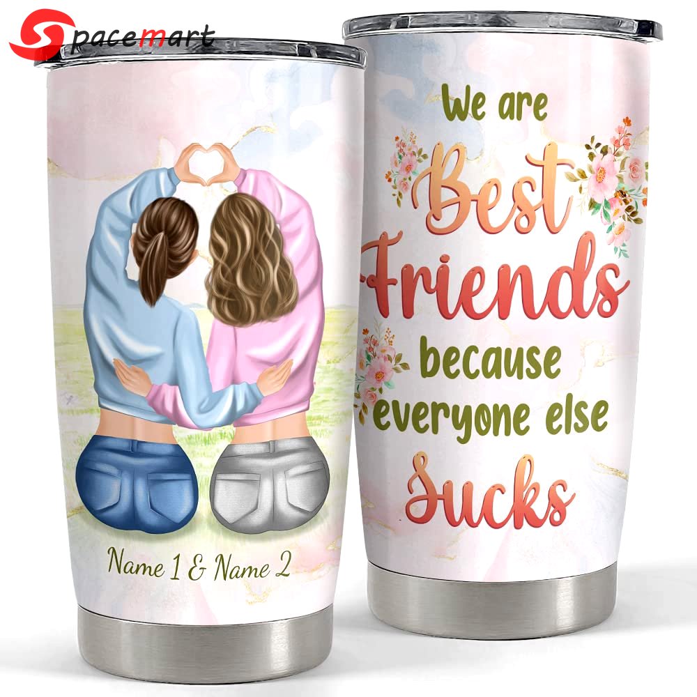 Personalized tumbler for best friend funny gifts soulmate friendship Personalized Tumbler