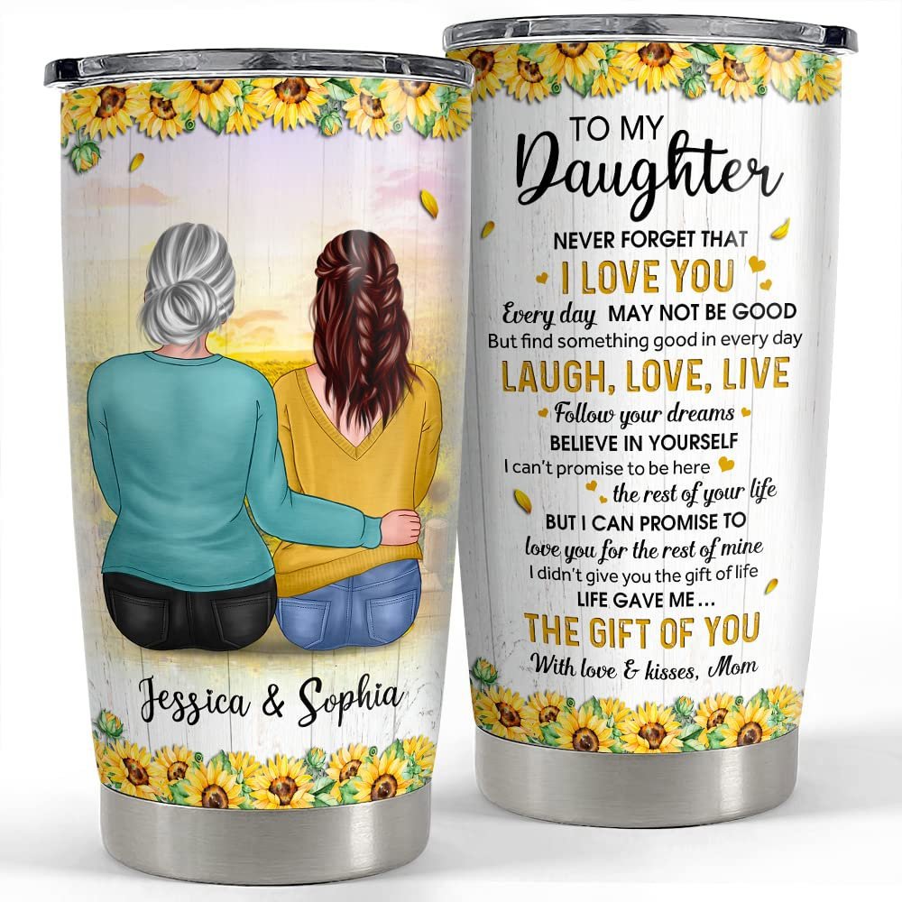 Personalized tumbler for daughter mother and daughter best gift Personalized Tumbler