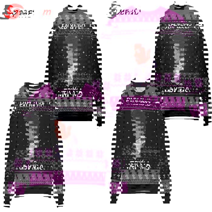Prince dearly beloved merry christmas ugly christmas sweater ? black purple Christmas Ugly Sweater