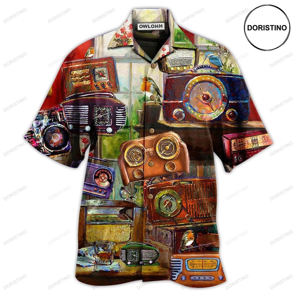 Radio a peaceful morning with radio hawaiian shirt Hawaii Shirt Shorts & Flip Flops