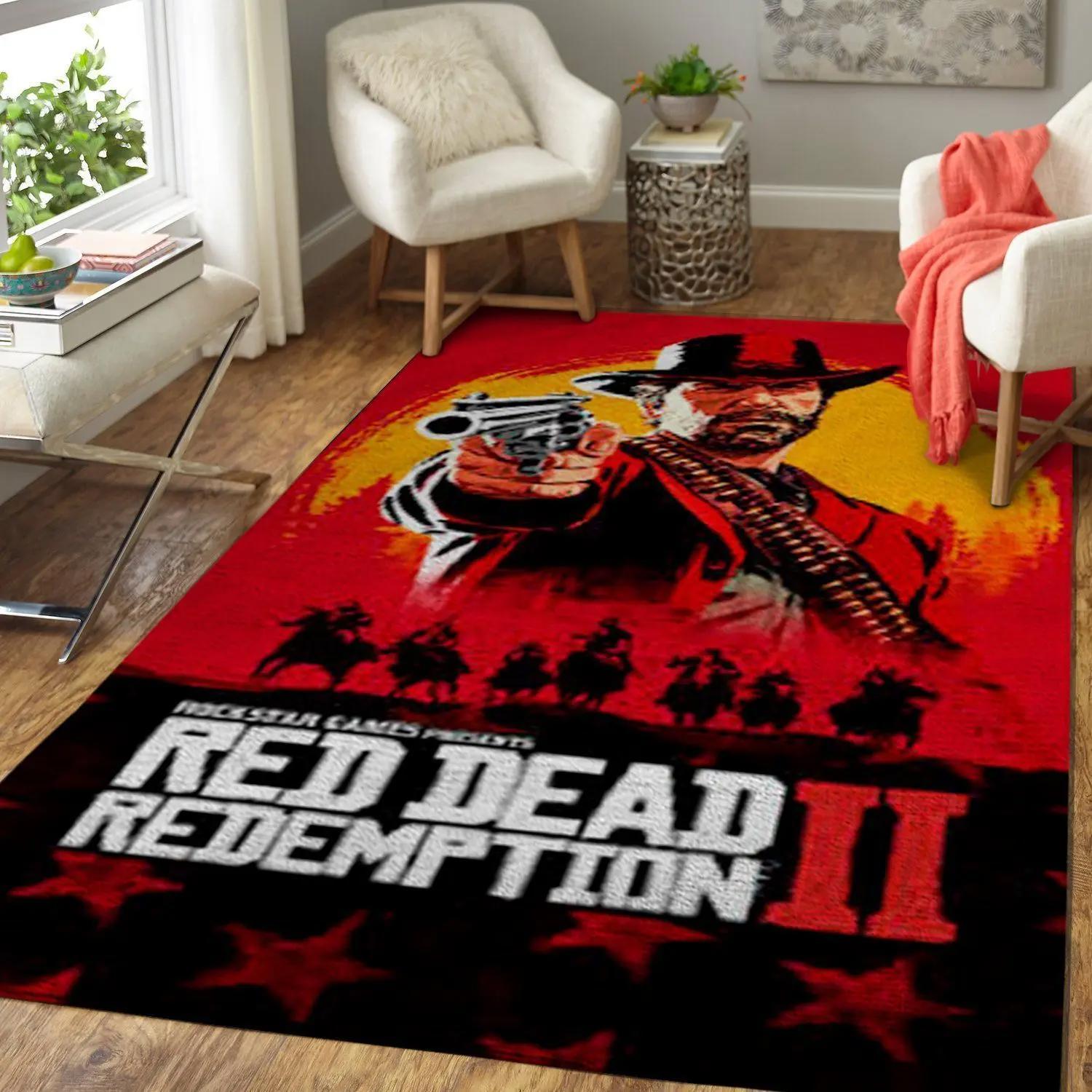Red dead redemption area rug gaming gfd 190916 area rug living room carpet rug regtangle carpet floor decor home decor Rectangle Rug