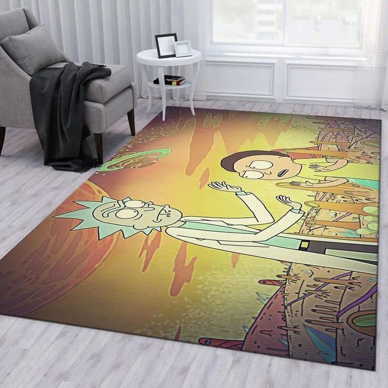 Rick and morty 22 area rug living room and bed room rug rug regtangle carpet floor decor home decor Rectangle Rug