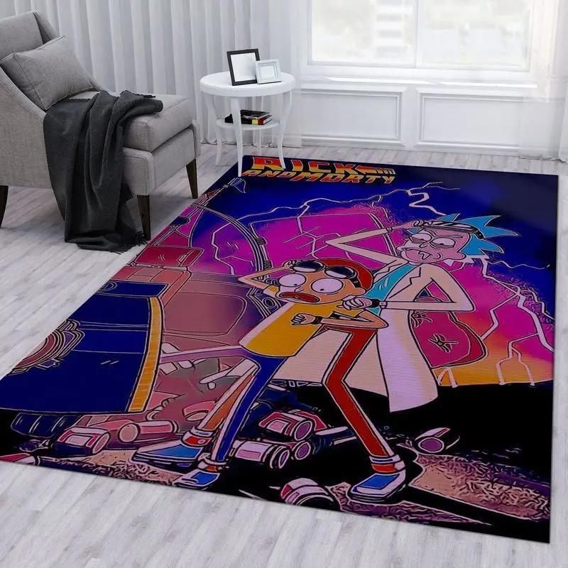 Rick and morty 51 area rug living room and bed room rug rug regtangle carpet floor decor home decor Rectangle Rug