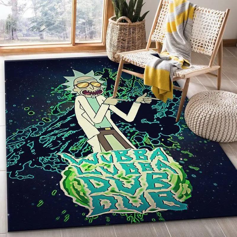 Rick and morty 77 area rug living room and bed room rug rug regtangle carpet floor decor home decor Rectangle Rug