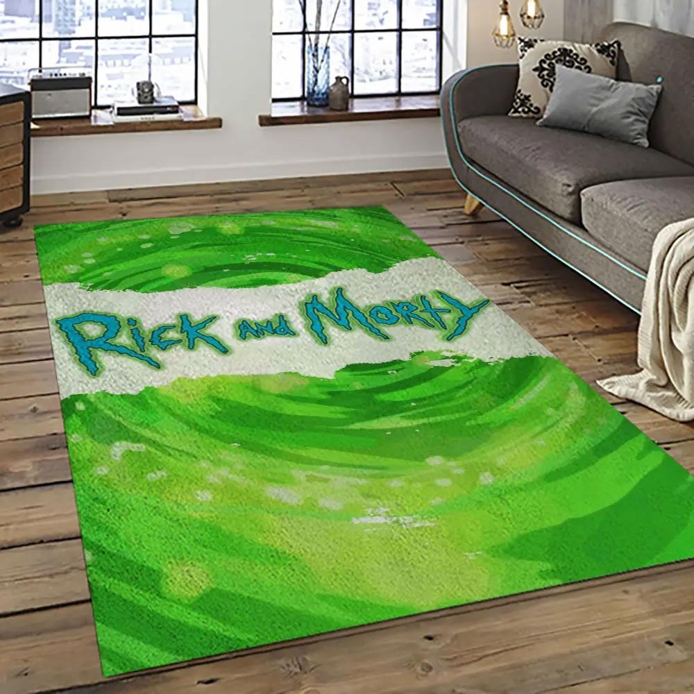 Rick and morty cartoon tv show retangle carpet area rug home decor best gift for family rm1 Rectangle Rug