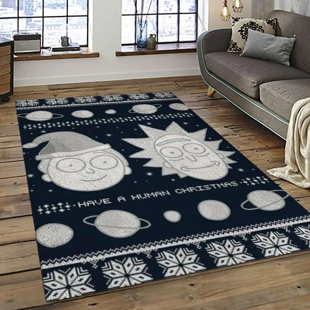 Rick and morty cartoon tv show retangle carpet area rug home decor best gift for family rm21 Rectangle Rug
