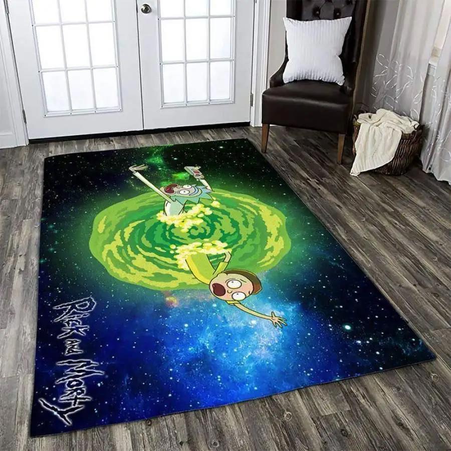 Rick and morty dimension nice gift area rug living room rug home decor Rectangle Rug