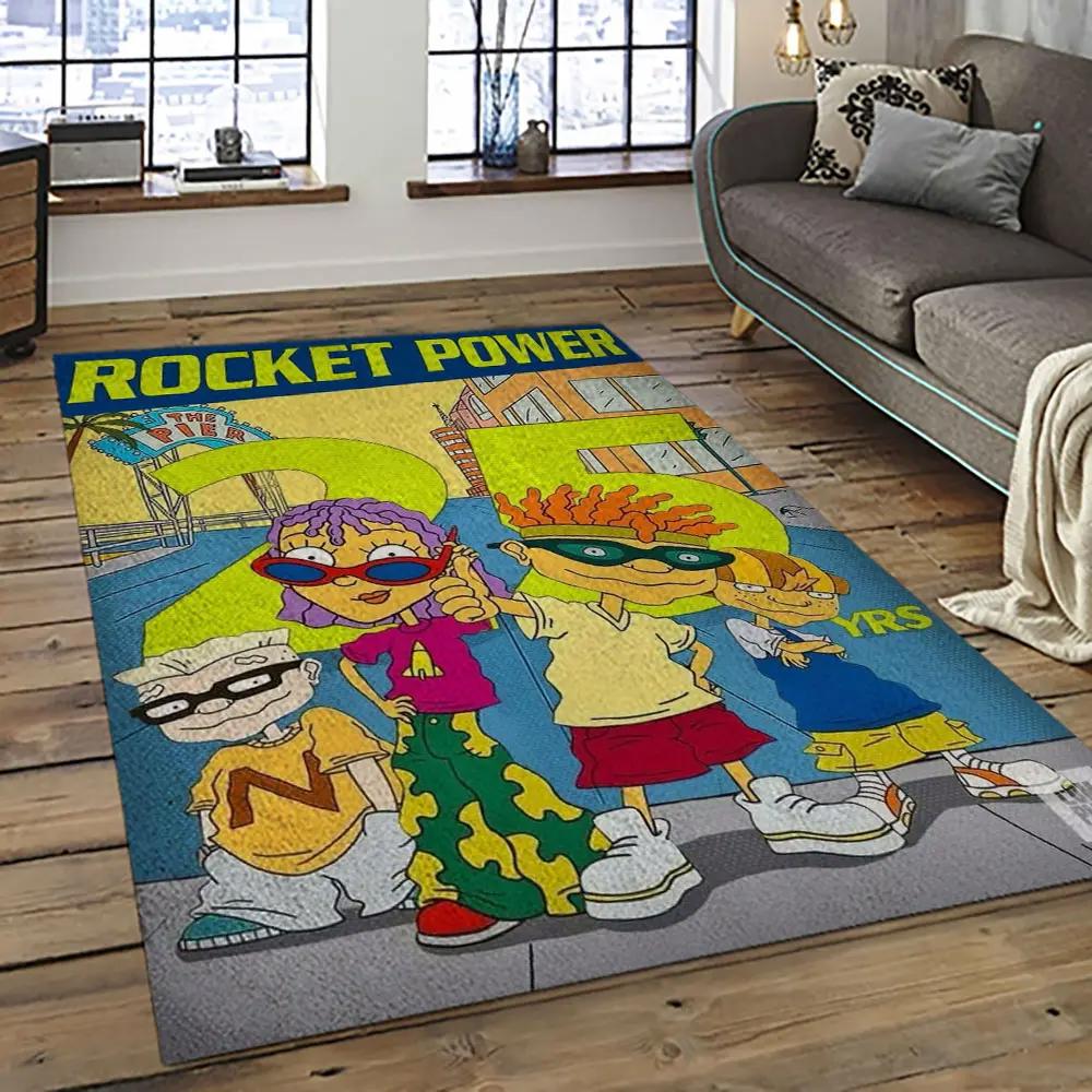 Rocket power action cartoon retangle carpet area rug home decor best gift for fan and friends rp3 Rectangle Rug