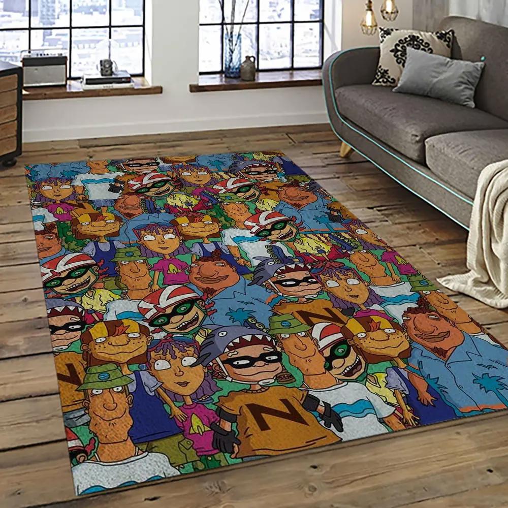 Rocket power action cartoon retangle carpet area rug home decor best gift for fan and friends rp37 Rectangle Rug