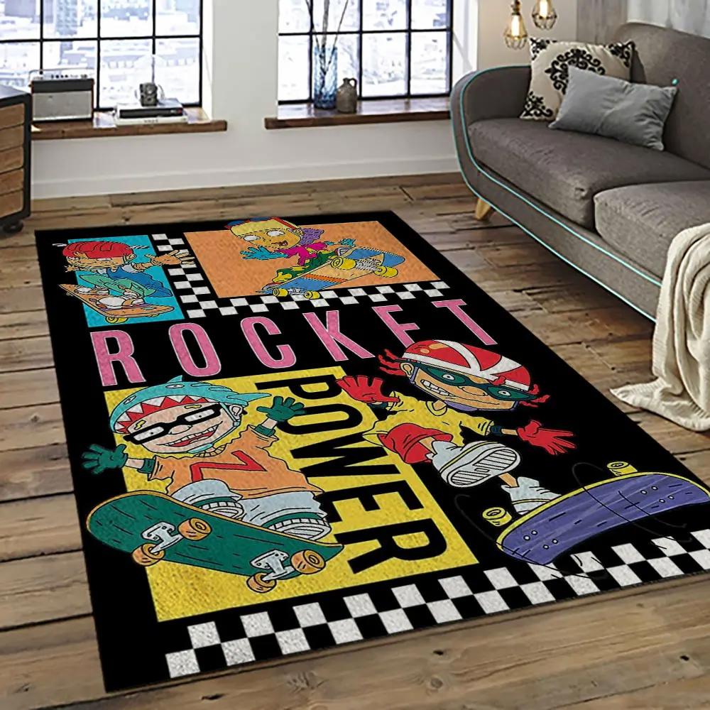 Rocket power action cartoon retangle carpet area rug home decor best gift for fan and friends rp7 Rectangle Rug